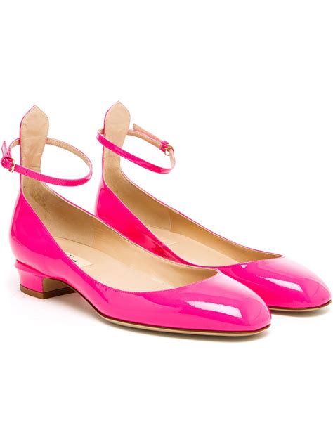 lyst valentino tango patent leather mary jane pumps in pink