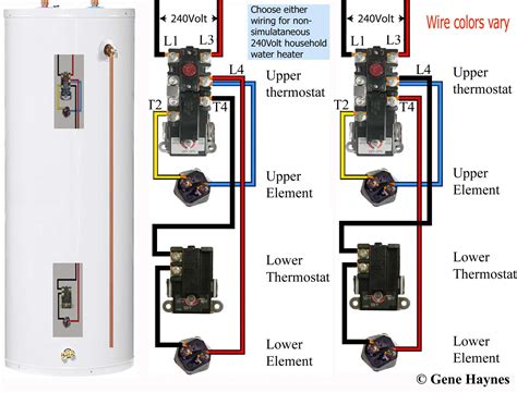 wire water heater thermostats