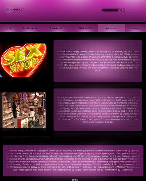 Sex Shop Web Template V2 By Strizdesign On Deviantart