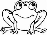 Frog Coloring Pages Kids Simple Printable sketch template