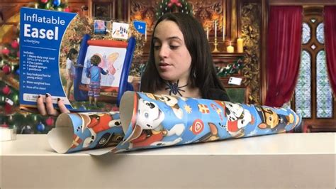 christmas asmr wrapping gifts   holidays crinkly wrapping paper sounds