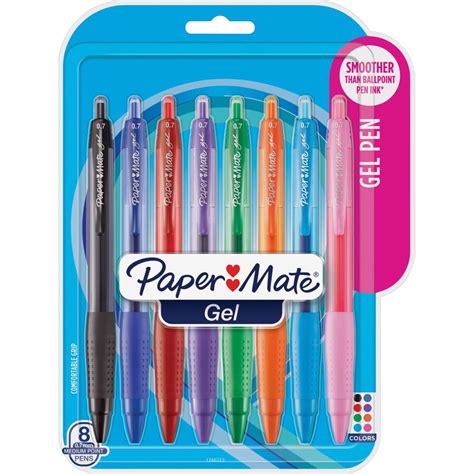 paper mate pap1746323 bold writing gel retractable pens 8 pack