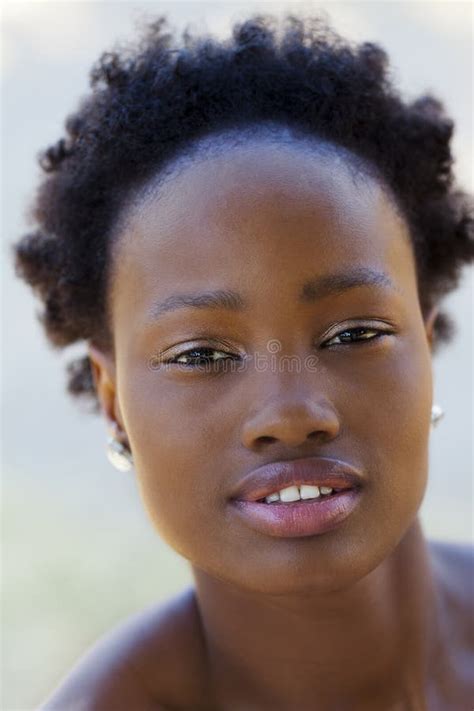 Outdoor Portrait Young African American Teen Girl Stock Image Image