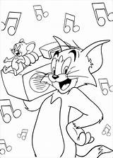 Jerry Tom Coloring Pages Christmas Getcolorings Color Music sketch template