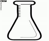 Flask Conical Coloring Erlenmeyer sketch template