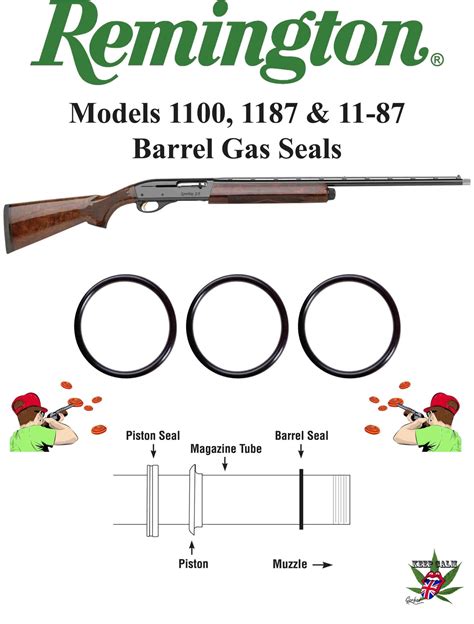 remington fits     ga lt barrel gas seal fluoropolymer elastomer  ring kit qty