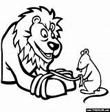 Lion Mouse Clipart Coloring Pages Fables Colouring Aesop Printable Color Thecolor Activities Others Library Them Preschool Kindergarten Animals Cliparts Aesops sketch template