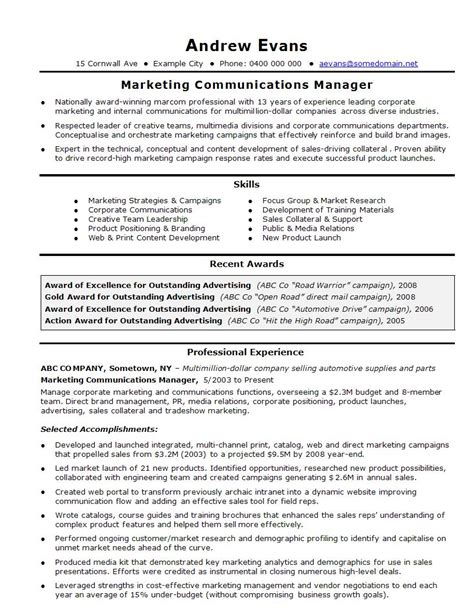 perfect marketing resume templates   job seeker wisestep