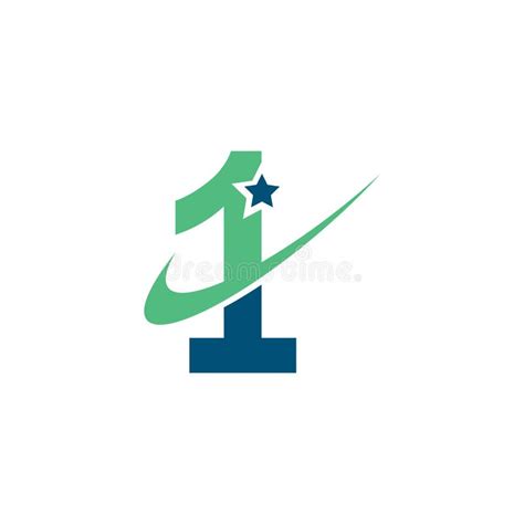 number  logo vector icon design stock vector illustration  star