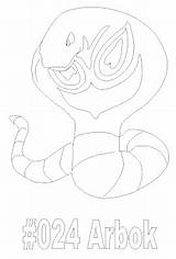 Pokemon Arbok Coloring Pages Ekan sketch template