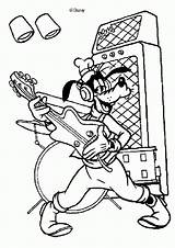 Coloring Pages Guitar Goofy Playing Disney Goof Sheet Clipart Color Movie Baby Mouse Library Mickey Dingo Popular Online La Para sketch template