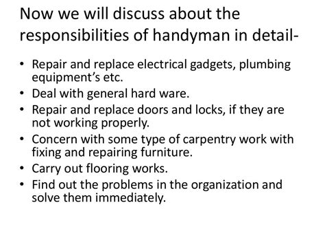 handyman resume samples  handyman job