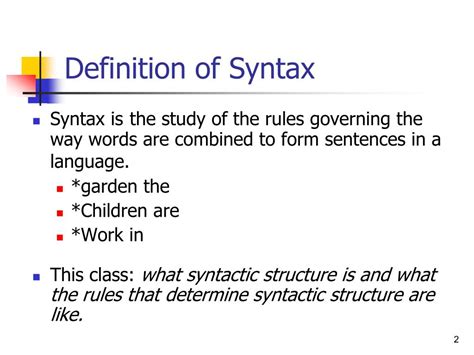 syntax  analysis  sentence structure powerpoint
