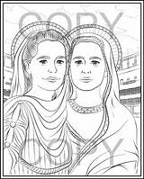 Coloring Felicity Saints Perpetua Pages sketch template