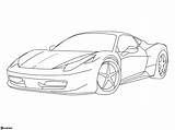 Ferrari 458 Italia Lineart Drawing Drawings Deviantart Favourites Add sketch template