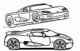 Corvette Koenigsegg Coloring Cars Cc8s Super Pages sketch template