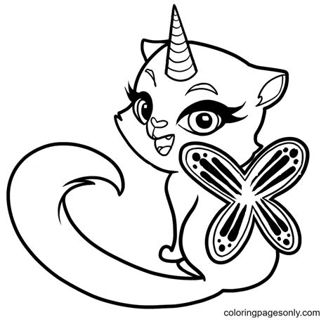 unicorn cat coloring pages printable printable templates