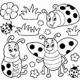 Coloring Pages Bug Ladybug Ladybugs Surfnetkids Kids Bees Ants Animals Clipart Illustration Butterflies Lovely Choose Board Insect sketch template