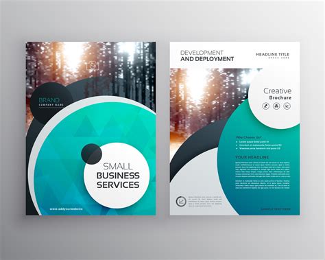 creative blue business flyer brochure design template  circl