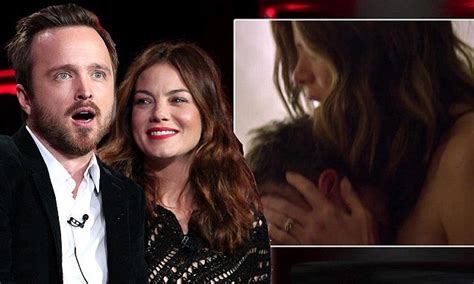 aaron paul and michelle monaghan share steamy love scene in the path