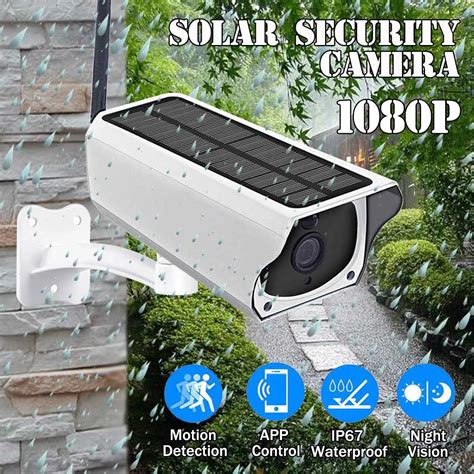 p solar ip camera mp wireless wi fi security surveillance waterproof outdoor camera ir