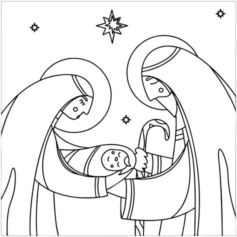 printable christmas nativity coloring pages printableecom