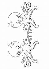 Coloring Tintenfisch Polvo Oktopus Octopuses Octopus Ausmalbild Kostenlos Colorironline sketch template
