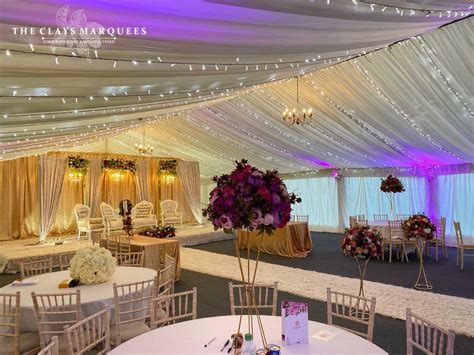 twinkling fairy lights marquee tent l wedding hall décor l essex in