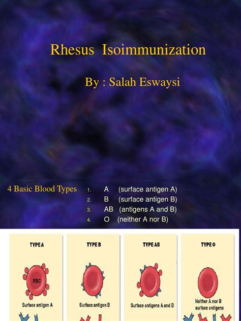 rhesus disease blood type antibody