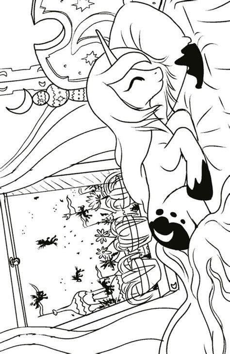 unicorn sleeping coloring page  printable coloring pages