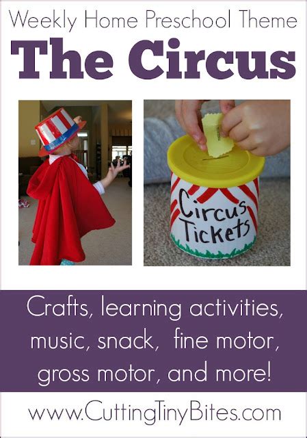 circus theme weekly home preschool      paper  glue