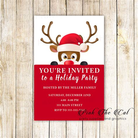 printable christmas party invitations  adults printable templates