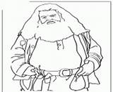 Coloring Pages Potter Harry Hagrid Giant Rubeus Movie Printable Half Color Info sketch template