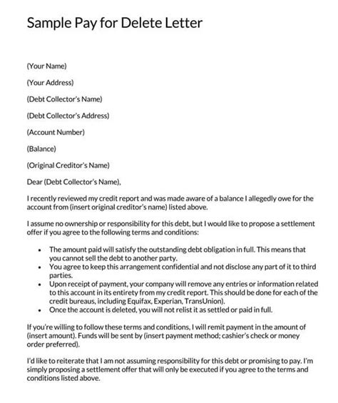 pay  delete collection letter template