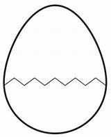 Egg Easter Clipart Cracked Clip sketch template
