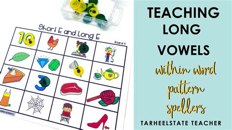 teaching long vowel sounds  word pattern spellers