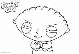 Stewie Coloring Family Guy Pages Line Drawing Gangster Printable Color Kids Brian Adults Template Bettercoloring sketch template