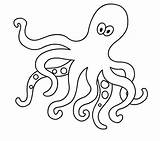 Octopus Outline Coloring Pages Clipart Printable Kindergarten Drawing Kids Baby Dr Cute Getdrawings Color Cartoon Webstockreview Getcolorings sketch template