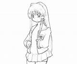 Clannad Fujibayashi Kyou Character Coloring Pages Look Another Temtodasas sketch template