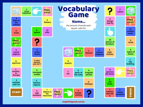 vocabulary game englishgood time  practice