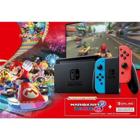 nintendo switch roodblauw mario kart  deluxe nso bcc