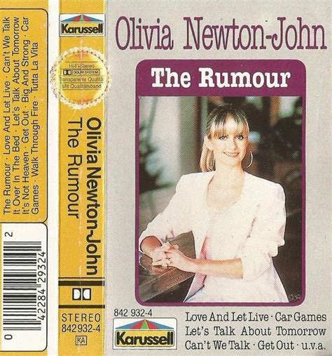 The Rumour By Olivia Newton John 1990 Tape Karussell Cdandlp Ref