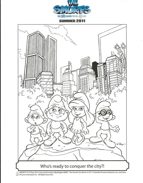 printable smurfs  york coloring pages coloring home