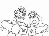 Wallace Gromit Pages Coloring Tea Coloringpages4u Wallaceandgromit sketch template