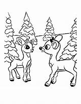 Coloring Rudolph Pages Clarice Reindeer Nosed Red Book Color Characters Printable Print Christmas sketch template