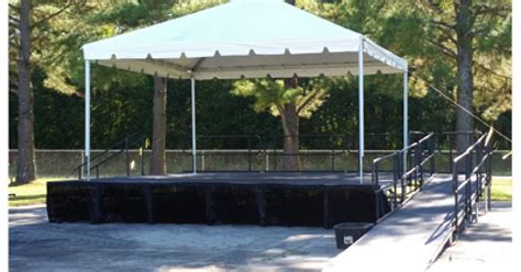 acs sound  lighting tent    double tube frame covering stage