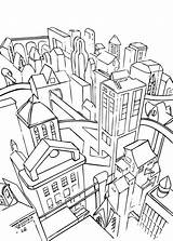 Skyscraper Gotham sketch template