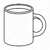 Mug Coffee Cup Line Drawing Vector Silhouette Getdrawings sketch template