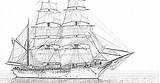 Coloring Ships Pages Sailing sketch template