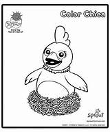 Sprout Chica Sunny Designlooter Kids Getcolorings sketch template